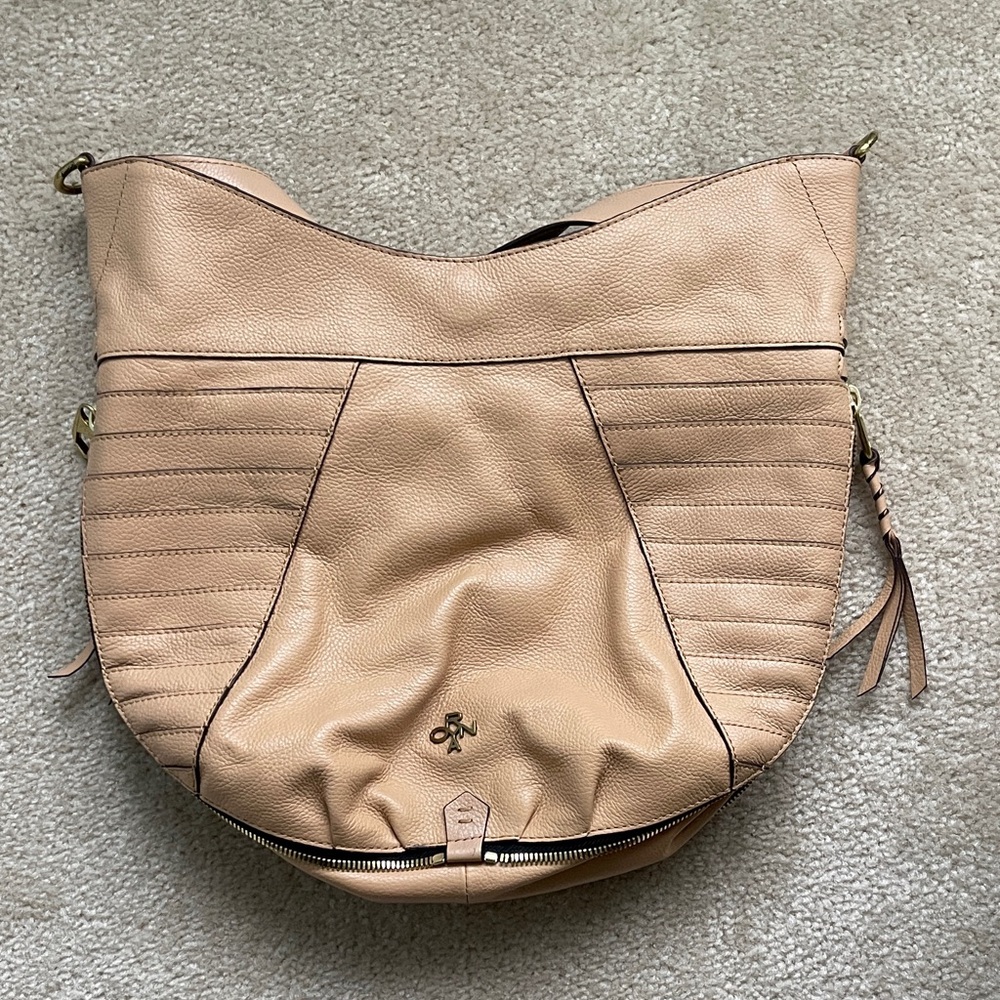 Tan Leather Oryany Shoulder Bag